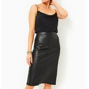 Lilly Pulitzer Fairview Stretch Coated Midi Skirt